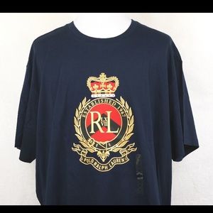 Polo Ralph Lauren T-Shirt Crew Neck Short Sleeve Graphic Big Tall 3XLT